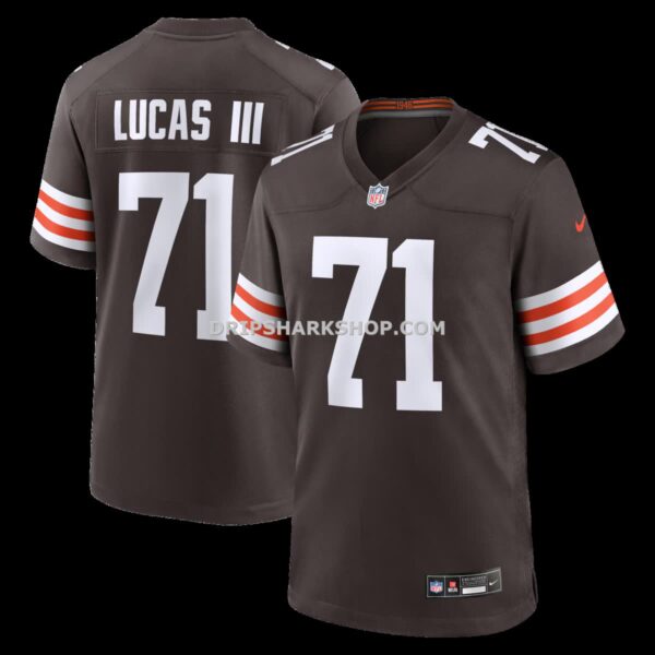 Mens Nike Cornelius Lucas Brown Cleveland Browns Team Game Jersey