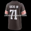 Mens Nike Cornelius Lucas Brown Cleveland Browns Team Game Jersey