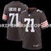 Mens Nike Cornelius Lucas Brown Cleveland Browns Team Game Jersey