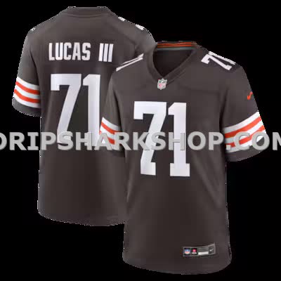 Mens Nike Cornelius Lucas Brown Cleveland Browns Team Game Jersey