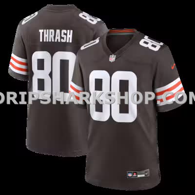Mens Nike Jamari Thrash Brown Cleveland Browns Team Game Jersey