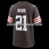 NFL089e9aG06-a84836 Mens Nike Denzel Ward Brown Cleveland Browns Player Game Jersey