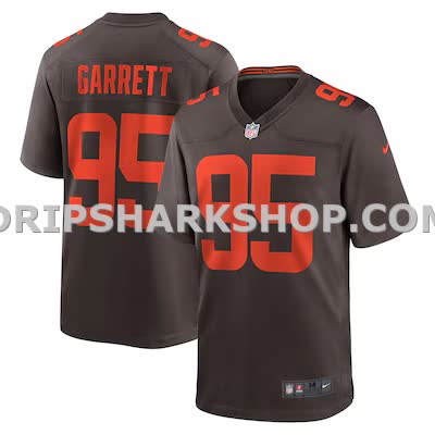 Mens Nike Myles Garrett Brown Cleveland Browns Alpha Dawg Game Jersey