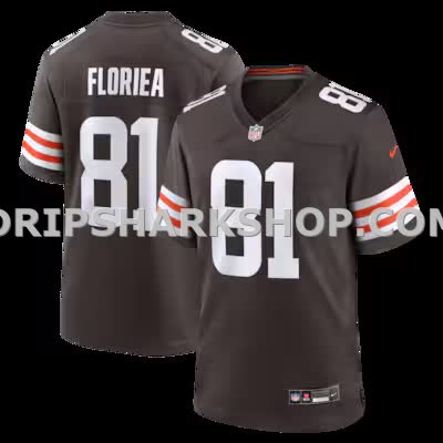 Mens Nike Luke Floriea Brown Cleveland Browns Team Game Jersey
