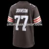 Mens Nike Zion Johnson Brown Cleveland Browns Team Game Jersey