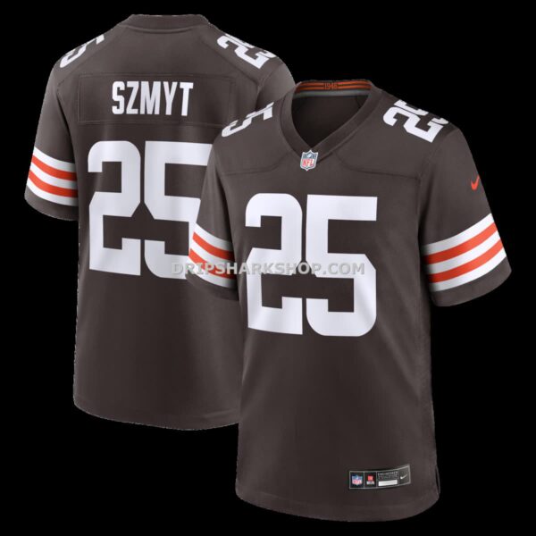 Mens Nike Andre Szmyt Brown Cleveland Browns Team Game Jersey