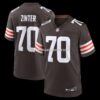 NFL08d0c9G04-d7676b Mens Nike Zak Zinter Brown Cleveland Browns Team Game Jersey