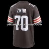 NFL08d0c9G06-bb0fb5 Mens Nike Zak Zinter Brown Cleveland Browns Team Game Jersey
