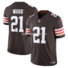 NFL08ded4G04-c94be7 Mens Nike Denzel Ward Brown Cleveland Browns Vapor Fuse Limited Jersey