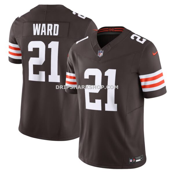 NFL08ded4G04-c94be7 Mens Nike Denzel Ward Brown Cleveland Browns Vapor Fuse Limited Jersey
