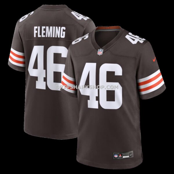 NFL08e041G04-7eda1b Mens Nike Don Fleming Brown Cleveland Browns Retired Player Jersey