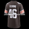 NFL08e041G06-19bd44 Mens Nike Don Fleming Brown Cleveland Browns Retired Player Jersey
