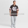 NFL08e041G10-db4c11 Mens Nike Don Fleming Brown Cleveland Browns Retired Player Jersey