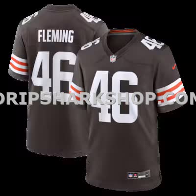 Mens Nike Don Fleming Brown Cleveland Browns Retired Player Jersey