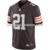 NFL08e37eG01-9f13b6 Mens Nike Denzel Ward Brown Cleveland Browns Vapor Limited Jersey Pi3689000