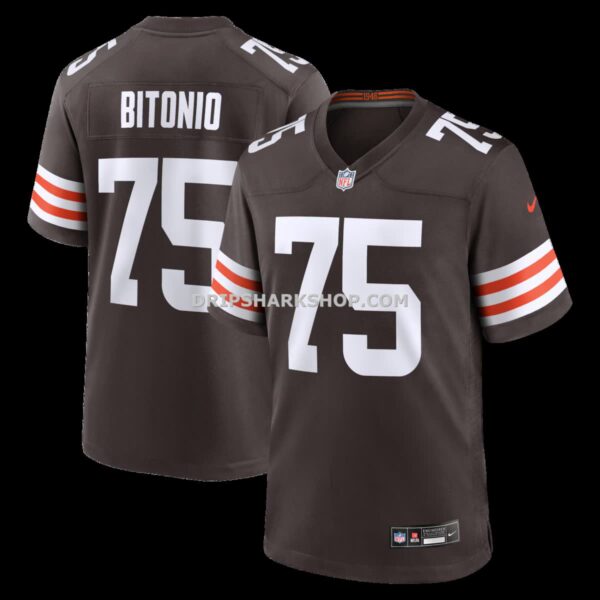 NFL08eeb8G04-2a21b6 Mens Nike Joel Bitonio Brown Cleveland Browns Game Jersey