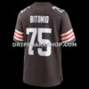 NFL08eeb8G06-af0531 Mens Nike Joel Bitonio Brown Cleveland Browns Game Jersey