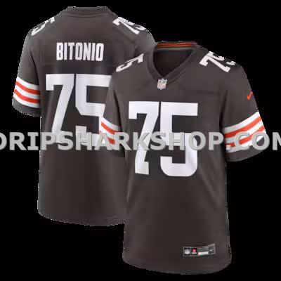 Mens Nike Joel Bitonio Brown Cleveland Browns Game Jersey