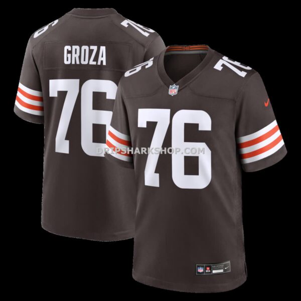 Mens Nike Lou Groza Brown Cleveland Browns Game Retired Player Jersey