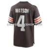 NFL08f514G02-94d208 Mens Nike Deshaun Watson Brown Cleveland Browns Game Jersey Pi4798000