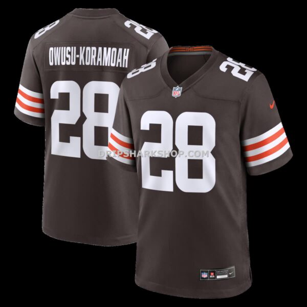 Mens Nike Jeremiah Owusu Koramoah Brown Cleveland Browns Game Player Jersey
