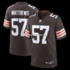 NFL08ffa5G04-d0ead7 Mens Nike Clay Matthews Brown Cleveland Browns Game Retired Player Jersey