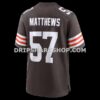 NFL08ffa5G06-52c4b4 Mens Nike Clay Matthews Brown Cleveland Browns Game Retired Player Jersey