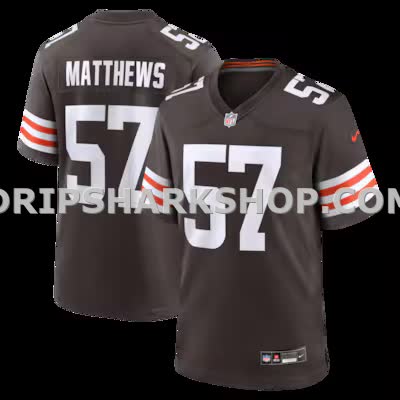 Mens Nike Clay Matthews Brown Cleveland Browns Game Retired Player Jersey