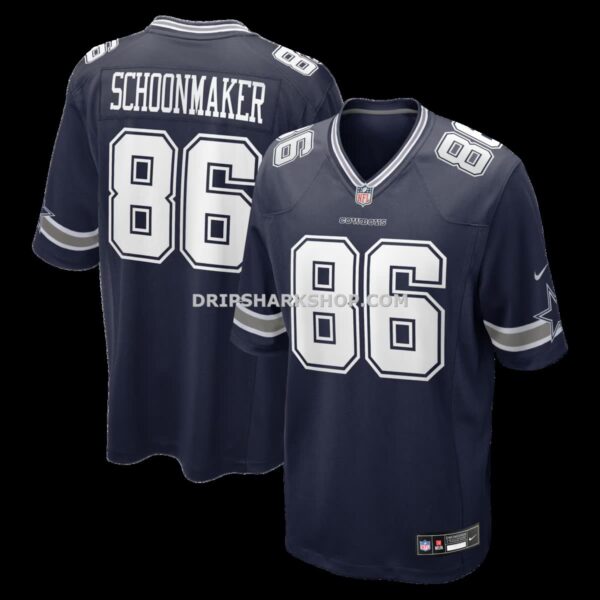 Mens Nike Luke Schoonmaker Navy Dallas Cowboys Team Game Jersey