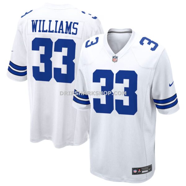 NFL090647G04-41df0f Mens Nike Javonte Williams White Dallas Cowboys Game Jersey
