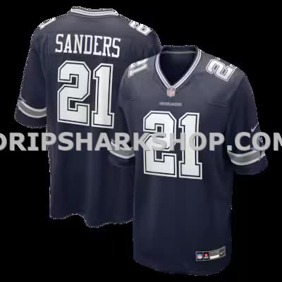 Mens Nike Deion Sanders Navy Dallas Cowboys Team Retired Player Game Jersey