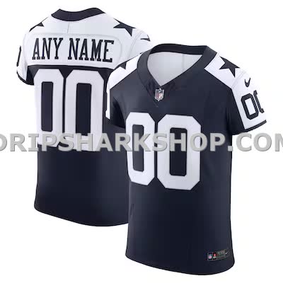 Mens Nike Navy Dallas Cowboys Vapor Fuse Elite Custom Jersey