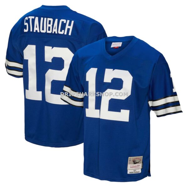 NFL091f84G04-e72291 Mens Mitchell And Ness Roger Staubach Navy Dallas Cowboys Big And Tall 1971 Legacy Retired Player Jersey