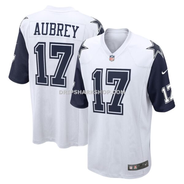 Mens Nike Brandon Aubrey White Dallas Cowboys Alternate Game Team Jersey