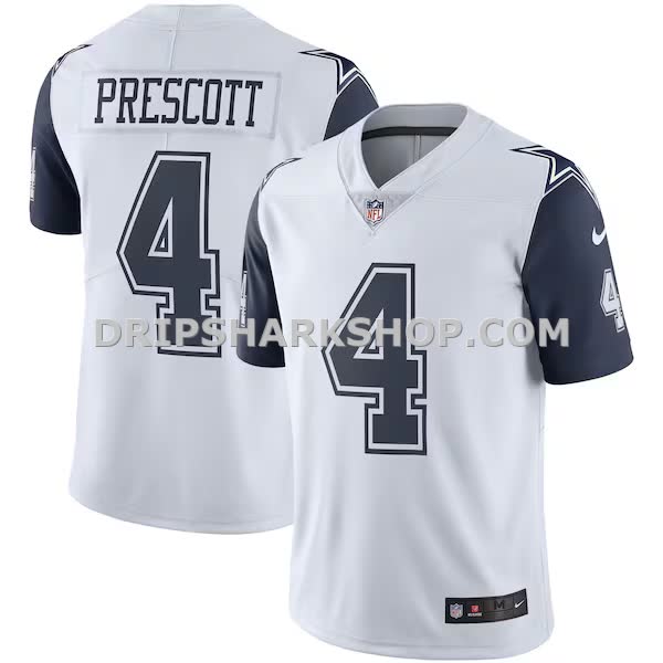 Mens Nike Dak Prescott Dallas Cowboys White Color Rush Vapor Limited Jersey Pi3687000