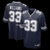 Mens Nike Javonte Williams Navy Dallas Cowboys Team Game Jersey