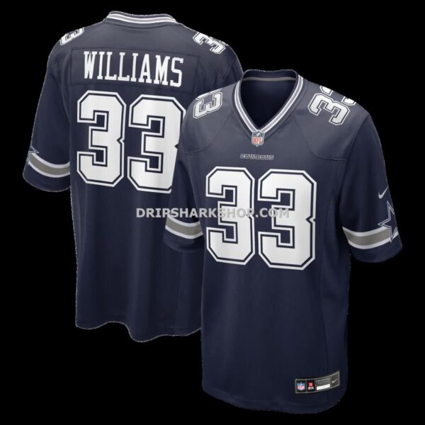 Mens Nike Javonte Williams Navy Dallas Cowboys Team Game Jersey