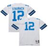 Mens Mitchell And Ness Roger Staubach White Dallas Cowboys 1975 Authentic Throwback Retired Player Jersey