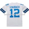 Mens Mitchell And Ness Roger Staubach White Dallas Cowboys 1975 Authentic Throwback Retired Player Jersey