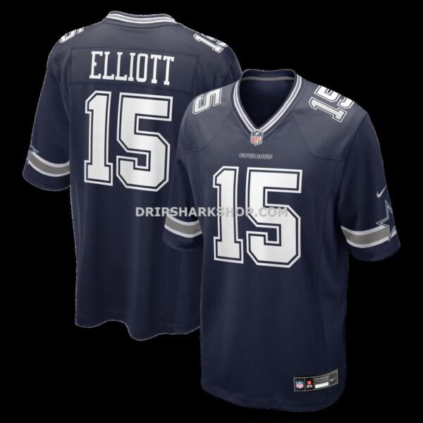 Mens Nike Ezekiel Elliott Navy Dallas Cowboys Team Game Jersey