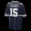 Mens Nike Ezekiel Elliott Navy Dallas Cowboys Team Game Jersey