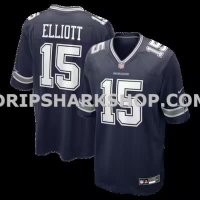 Mens Nike Ezekiel Elliott Navy Dallas Cowboys Team Game Jersey