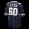 Mens Nike Tyler Guyton Navy Dallas Cowboys Player Game Jersey
