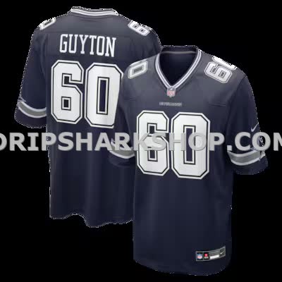 Mens Nike Tyler Guyton Navy Dallas Cowboys Player Game Jersey