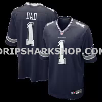Mens Nike Number 1 Dad Navy Dallas Cowboys Game Jersey