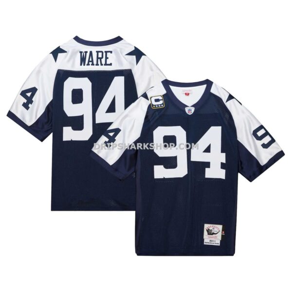 Mens Mitchell And Ness Demarcus Ware Navy Dallas Cowboys 2011 Authentic Throwback Retired Player Jersey