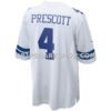 Mens Nike Dak Prescott White Dallas Cowboys Game Team Jersey Pi3686000