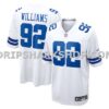 NFL09bc80M01-50c7a6 Mens Nike Quinnen Williams White Dallas Cowboys Game Jersey