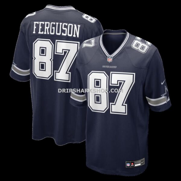 Mens Nike Jake Ferguson Navy Dallas Cowboys Team Game Jersey