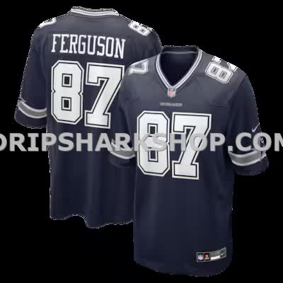 Mens Nike Jake Ferguson Navy Dallas Cowboys Team Game Jersey